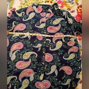 Talbots Paisley Button Up Shirt Size 2X